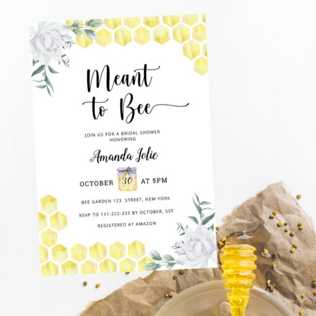Meant to Bee Bridal shower invitation (Creator Uploaded)