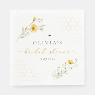 Meant to Bee Bridal Shower Napkin