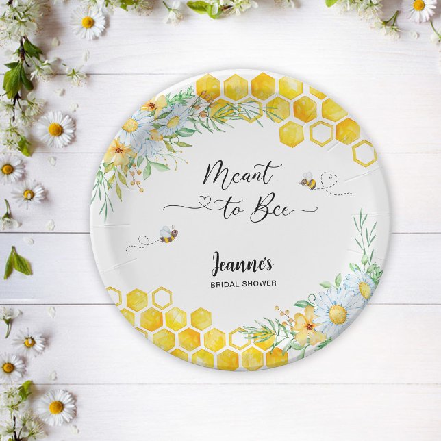Meant to bee bridal shower paper plate (Creator Uploaded)