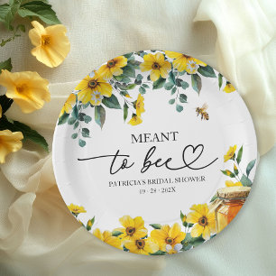 Meant To Bee Bridal Shower Paper Plate