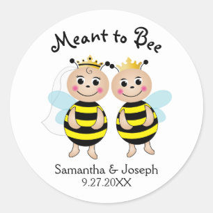 Meant to Bee Bridal Shower Stickers