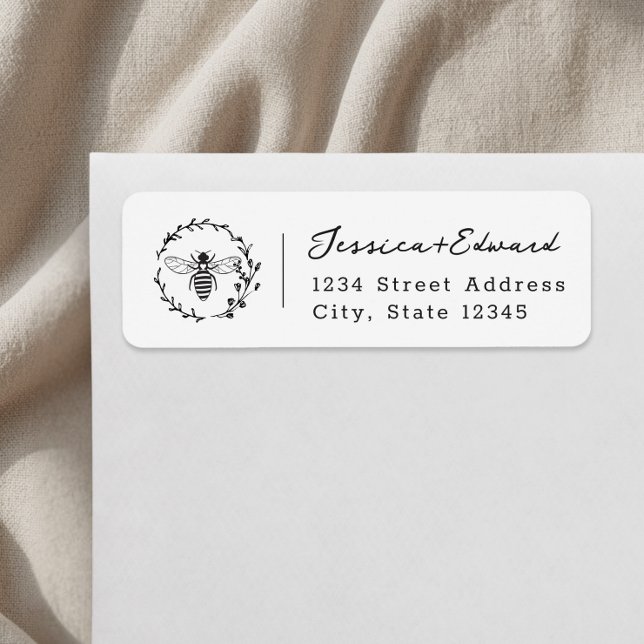 Meant to Bee Custom Wedding Return Address Labels (Creator Uploaded)