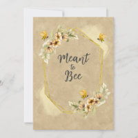 Meant to Bee Cute Affordable Wedding Invitation