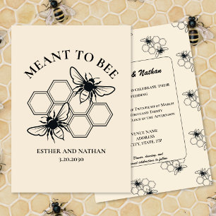 Meant to Bee Sweet Wedding  Invitation