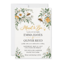 Meant to Bee Watercolor Wildflower Wedding