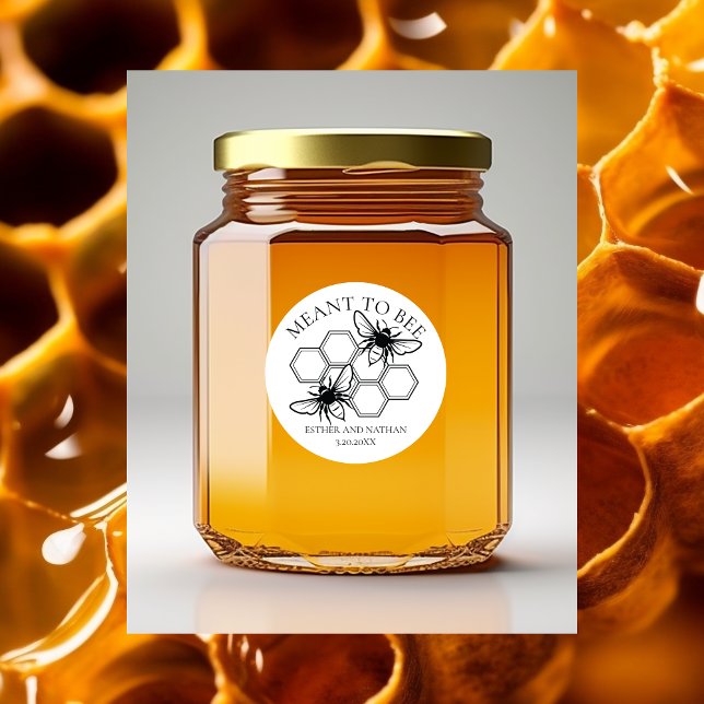 Meant to Bee Wedding Favour Tag (Meant to Bee Wedding Favor Tag)