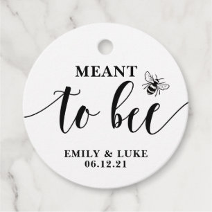 Meant to Bee Wedding Favour tags, Honey Tags