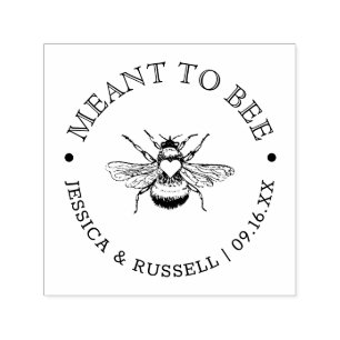 Meant To Bee Wedding Self-inking Stamp