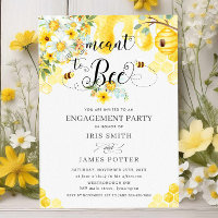 Meant to Bee Yellow Floral Honey Bees Engagement