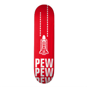 Meanwhile in Space Red Skateboard