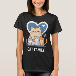 Meao Cat Family Lover Mom T-Shirt