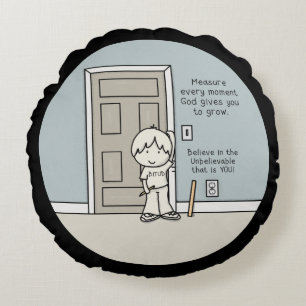 Measurable Moments Round Cushion