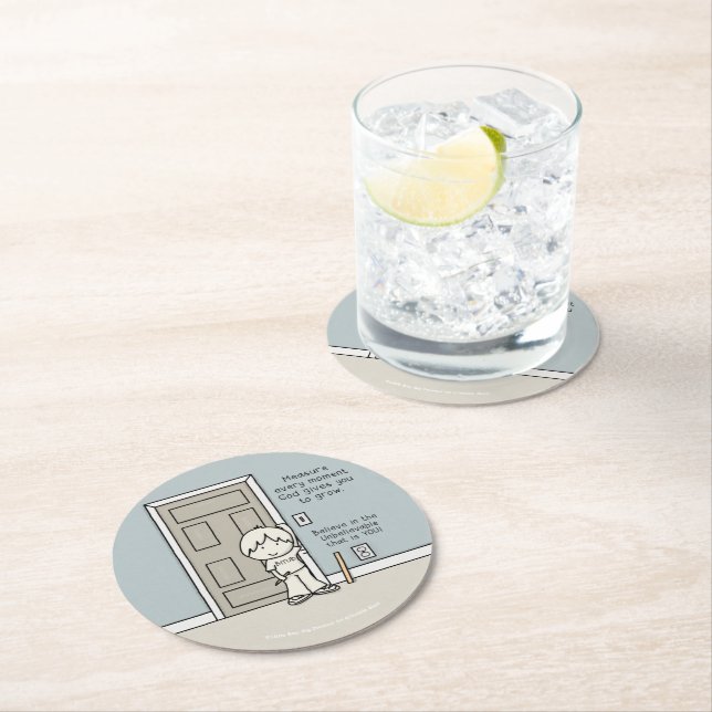 Measurable Moments Round Paper Coaster (Insitu)
