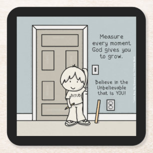 Measurable Moments Square Paper Coaster