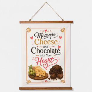 Measure Cheese and Chocolate with Your Heart Hanging Tapestry