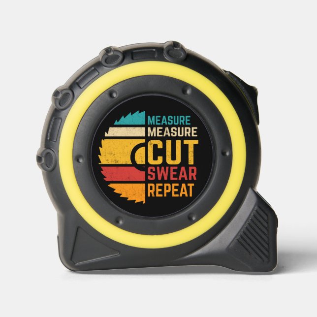 Measure Cute Swear Repeat Funny Handyman Dad 1 (Front)