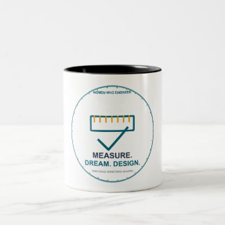 Measure Dream Design Women Engineer Two-Tone Coffee Mug