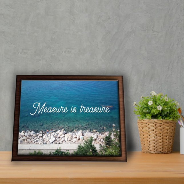 Measure is treasure proverb poster (Creator Uploaded)