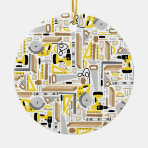 Measure Twice, Cut Once Ceramic Tree Decoration