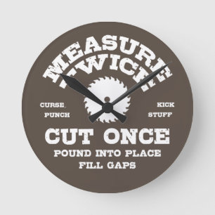 Measure Twice IV Round Clock