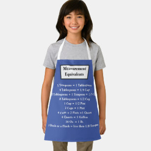 MEASUREMENT EQUIVALENTS APRON FOR CHILDREN/CUSTOMI