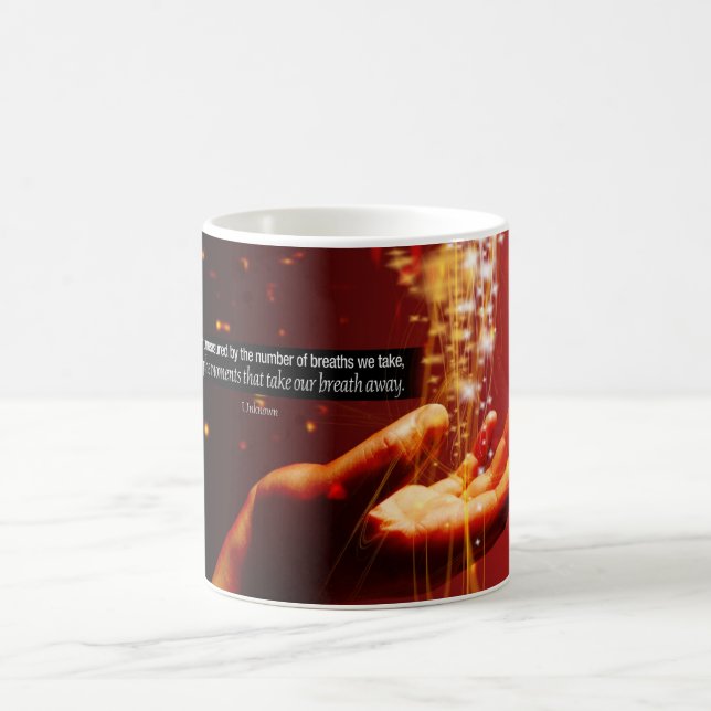 Measuring Life Inspirational Mug (Center)