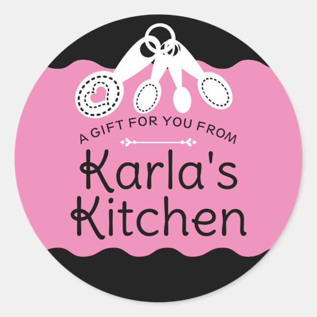 Measuring spoons love from my kitchen gift sticker (Front)