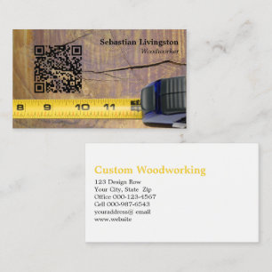 Measuring Tape  Woodworking Professional QR Code  Business Card