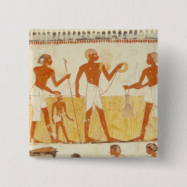 Measuring the land using rope 15 cm square badge (Front)