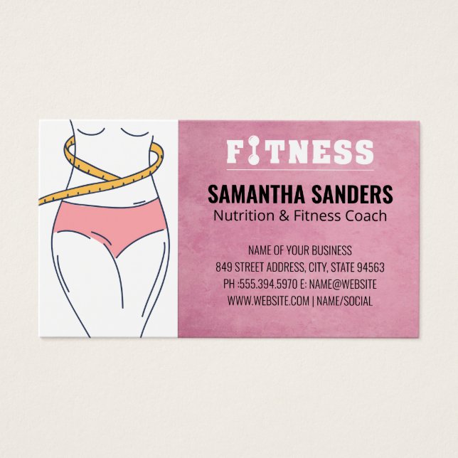 Measuring Waistline | Fitness Logo (Front)