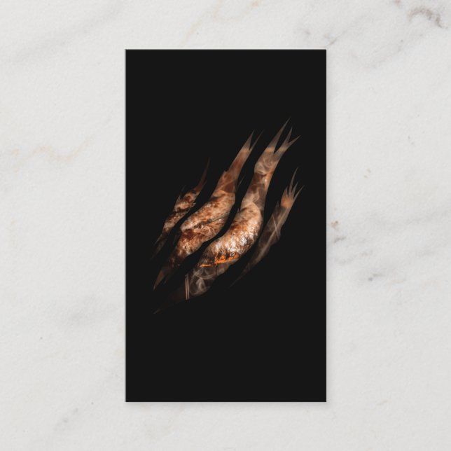 Meat and Burger BBQ Lover Grillmaster Business Card (Front)