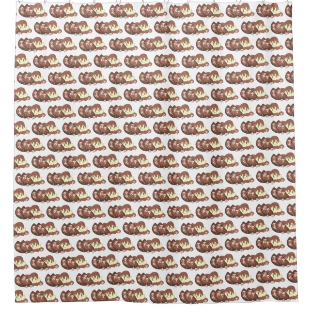 Meat and Potatoes Meatloaf Mushroom Gravy Diner Shower Curtain (Front)