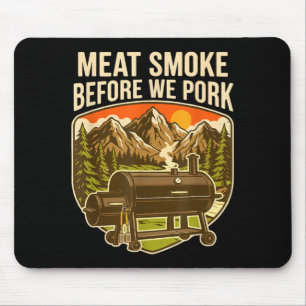 Meat Before We Pork Funny Barbecue Smoker Grilling Mouse Pad