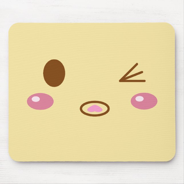 Meat Bun Face Mouse Pad (Front)