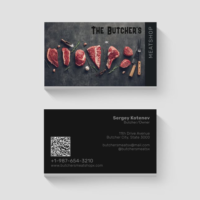 Meat Cuts Butcher Business Card (Creator Uploaded)