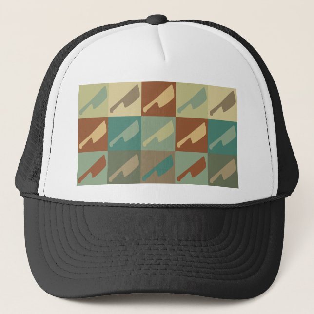 Meat Cutting Pop Art Trucker Hat (Front)