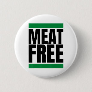 Meat Free Vegan Bodybuilding Vegan Straight Edge  6 Cm Round Badge