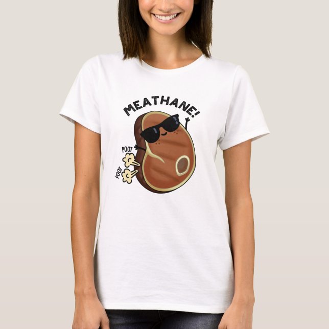 Meat-hane Funny Farting Meat Pun  T-Shirt (Front)