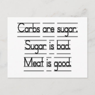 Meat is good postcard