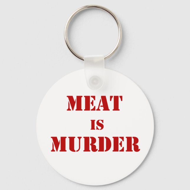 Meat is Murder Key Ring (Front)