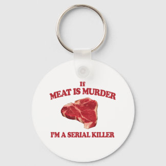 Meat is murder key ring