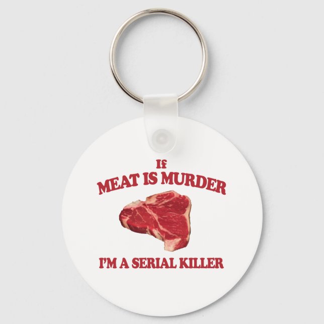 Meat is murder key ring (Front)