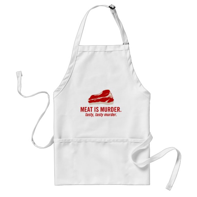 Meat is Murder, Tasty Murder Standard Apron (Front)