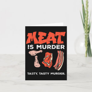 Meat Is Tasty Bbq Funny Barbecue Grilling Men Wome Card