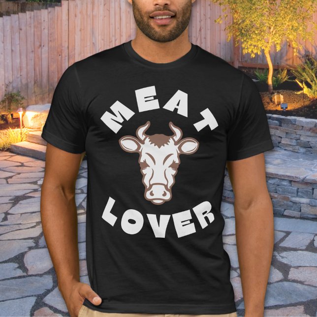 Meat Lover Carnivore Cow Head Unisex T-Shirt (Meat Lover Carnivore T-shirt for those who enjoy a good steak. #carnivorelifestyle)