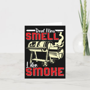 Meat Lover Real Men Smell Like Smoke Funny Men  Card