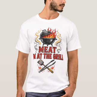 Meat Me At The Grill Funny BBQ Shirt