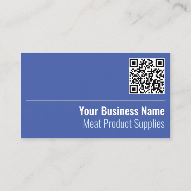 Meat Product Supplies QR Code Business Card (Back)