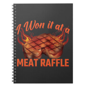 Meat Raffle Winner BBQ Steak Butcher Minnesota Notebook