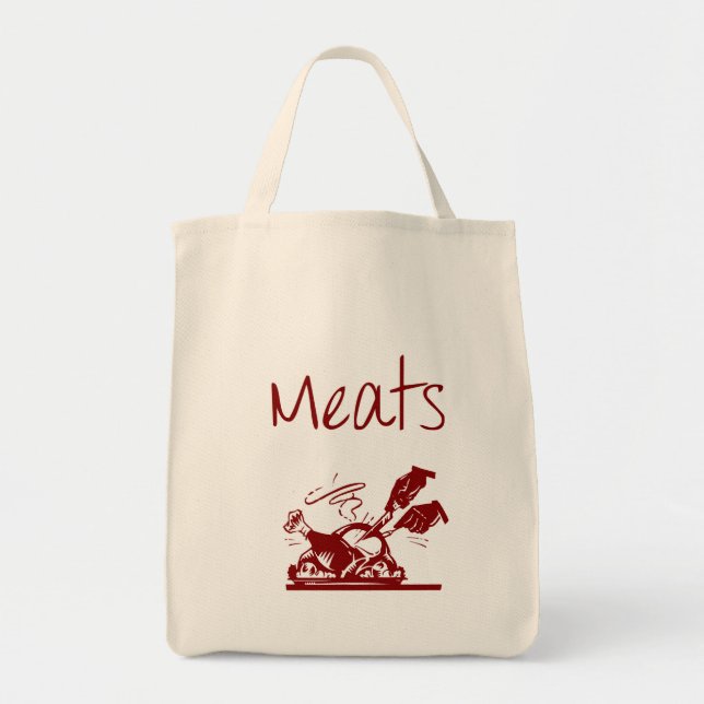 Meat Reusable Grocery Bag (Front)